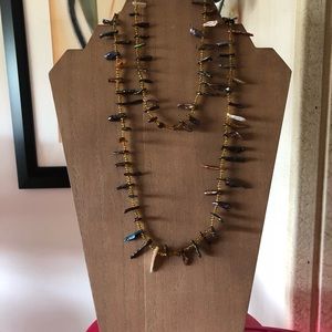 GOLDEN CARIBBEAN BEADED NECKLACE.